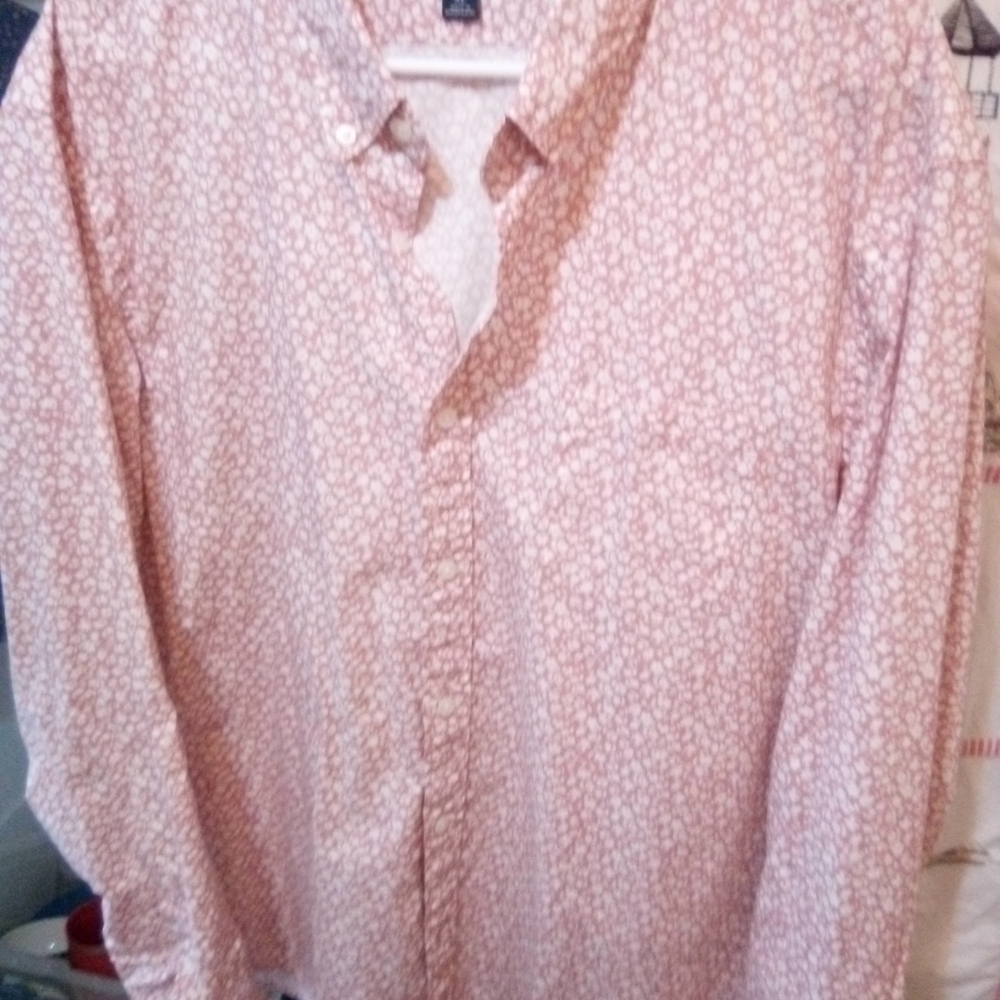 J. Crew Factory Men's Pink Patterned Button Down Shirt